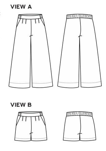dessin technique du patron du pantalon Emerson de True Bias