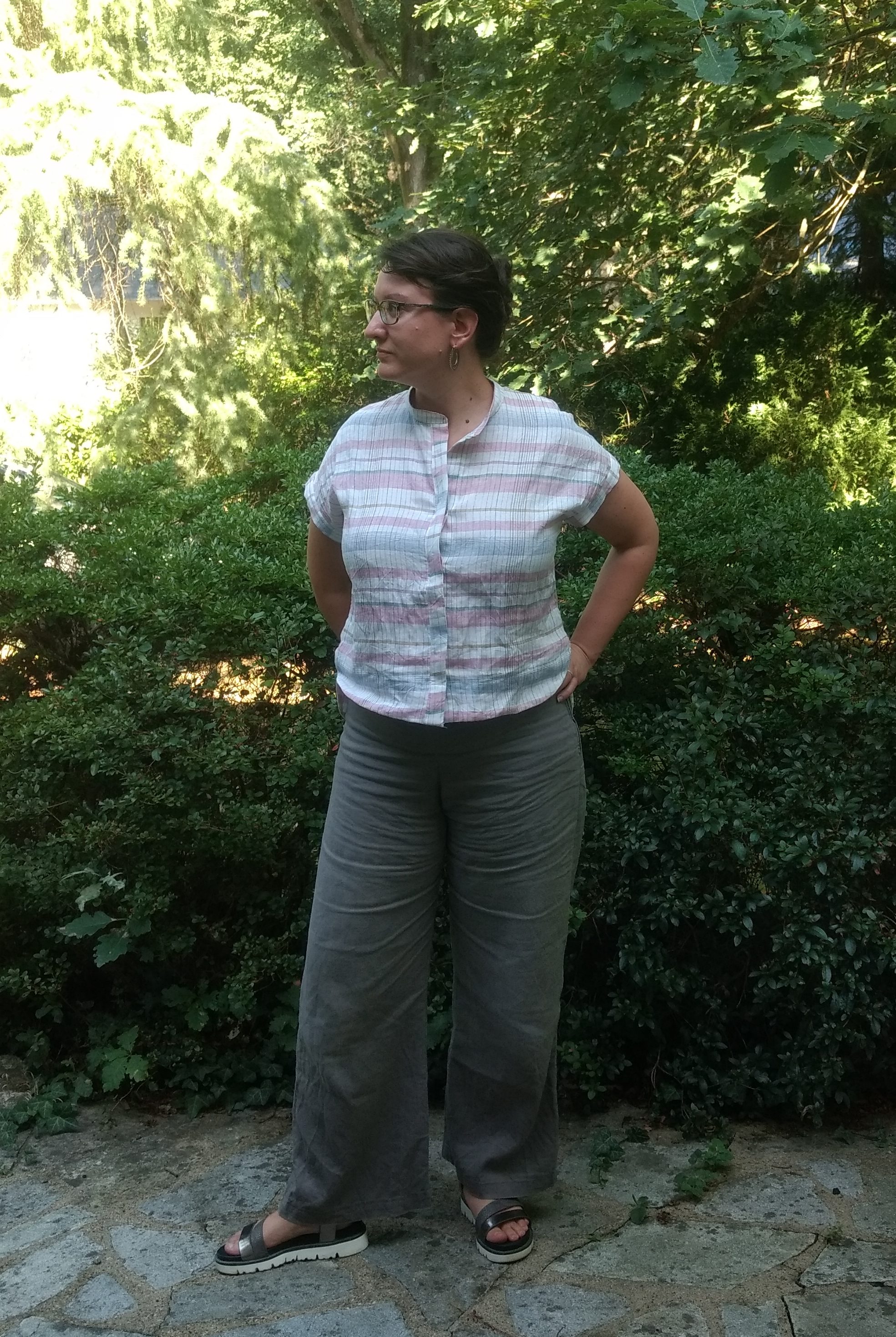 chemise kalle de closet clase patterns dans mon jardin